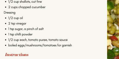 Green Moong Sprouts Salad with tomato dressing