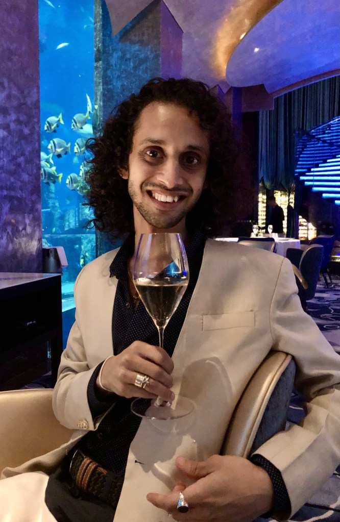 cheers to a meal at Ossiano, Dubai